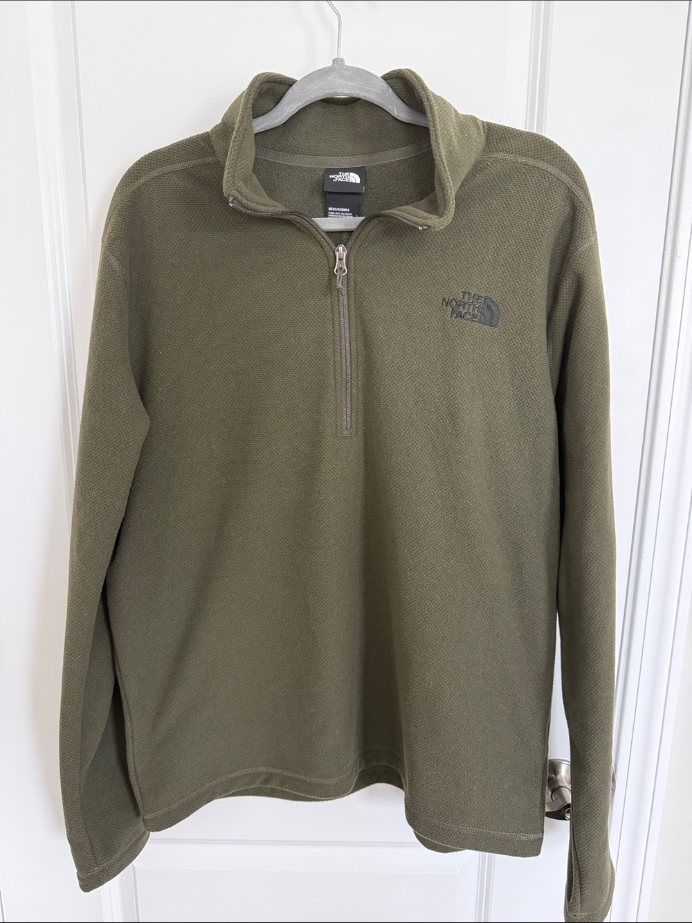 The North Face Olive Green Half-Zip Fleece Pullover